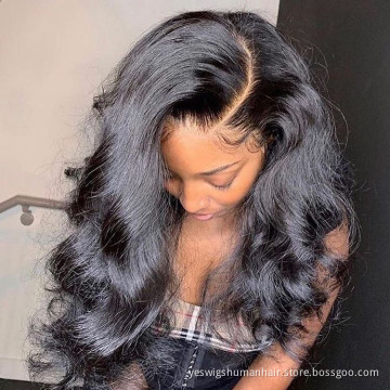 Cheap Body Wave Raw Brazilian Virgin Human Hair Hd Full Lace Frontal Wig Vendor Transparent Lace Front Human Hair Wig For Women